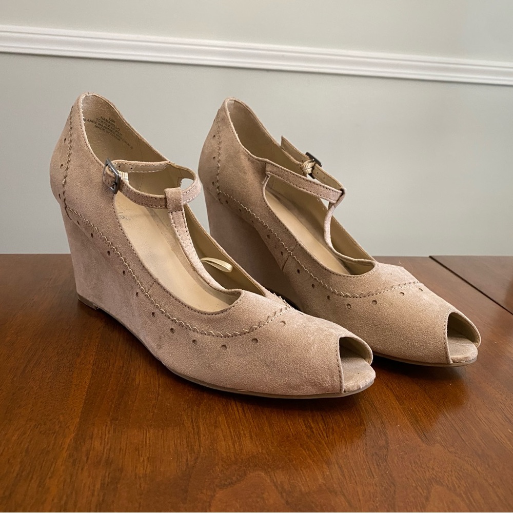 Nicole Namarillo Peep Toe Wedges - 12